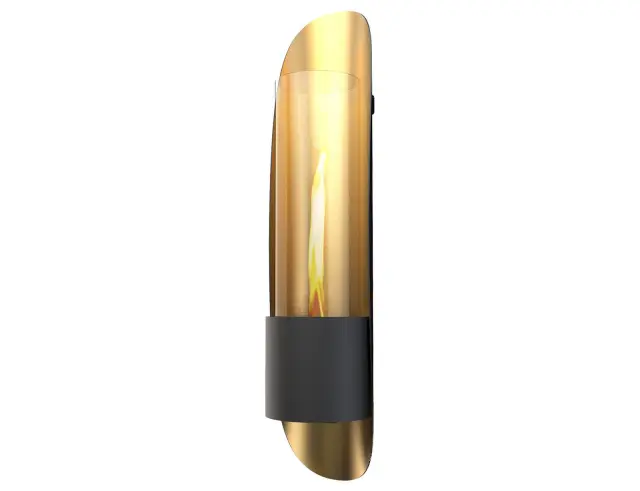 Επιτοίχια Εστία Φωτιάς Cycloflame Wall Tenderflame με διάρκεια καύσης 3 - 4 ώρες, χωρητικότητα δεξαμενής 800ml και διαστάσεις 16.6x81x17.5cm - Gold TF-600935 3