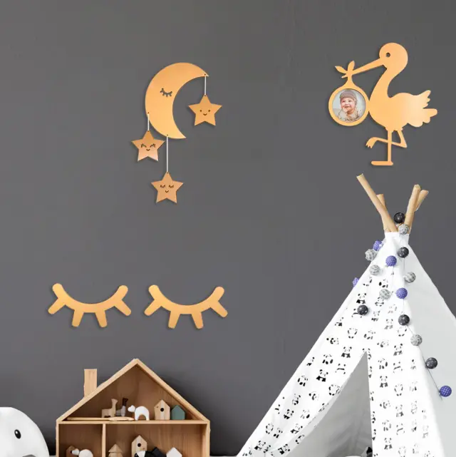 ΣΕΤ ΠΑΙΔΙΚΑ ΔΙΑΚΟΣΜΗΤΙΚΑ ΤΟΙΧΟΥ ΞΥΛΟ FB99207 50Χ35 εκ. 3