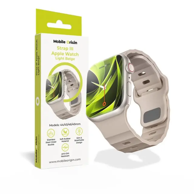 Mobile Origin Strap III, light beige - Apple Watch 49mm/46mm/45mm/44mm