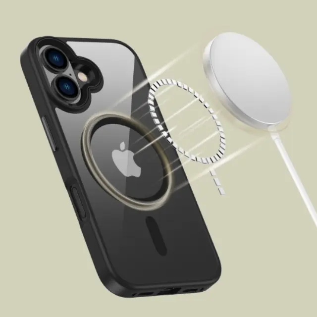 Tech-protect Magmat Magsafe iPhone 16 - Black/clear 2