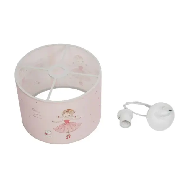 Παιδικό κρεμαστό φωτιστικό BALLERINA 28cm ροζ E27 Πολύχρωμο 2