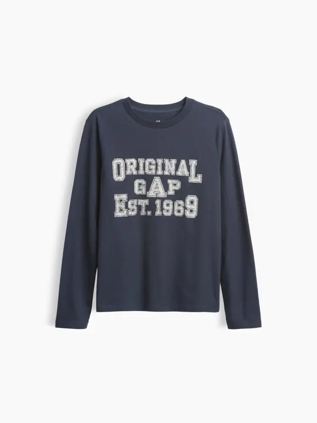 Παιδική Μπλούζα με Σχέδια και Λογότυπο vintage navy