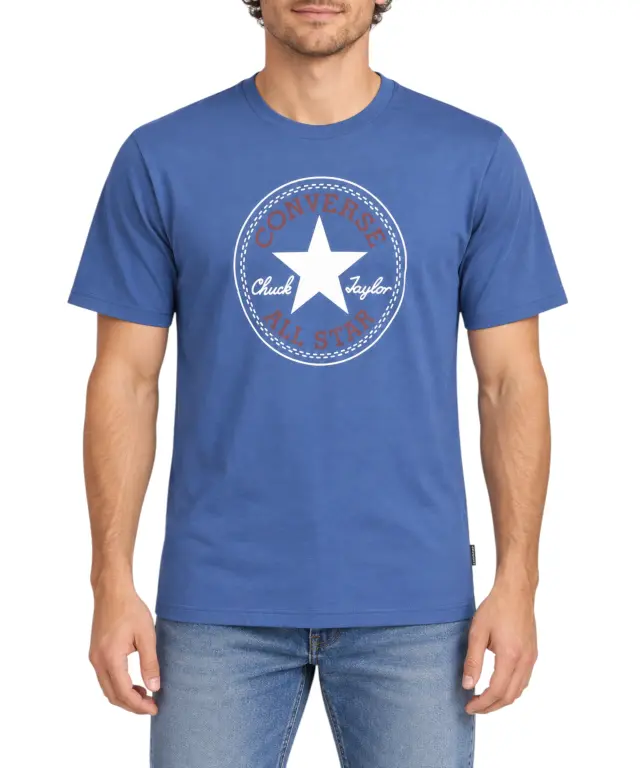 Converse - Ανδρικό T‑shirt Chuck Taylor All Star Patch Relaxed Fit CVM5T459-415 Μπλε - XS 2