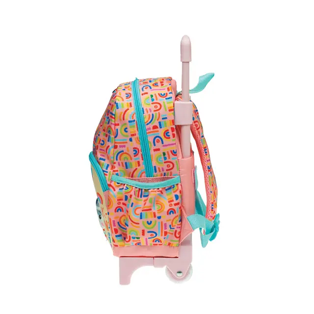 Fisher Price Σχολική Τσάντα Τρόλεϊ Δημοτικού Πολύχρωμη με Θήκη για Παγούρι 12lt 3