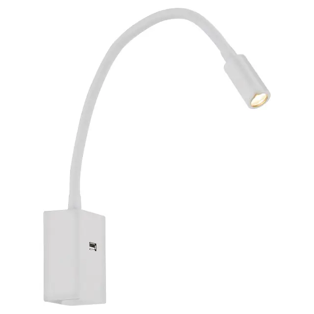 Theo 04232/W/W Απλίκα τοίχου led λευκή Άσπρο