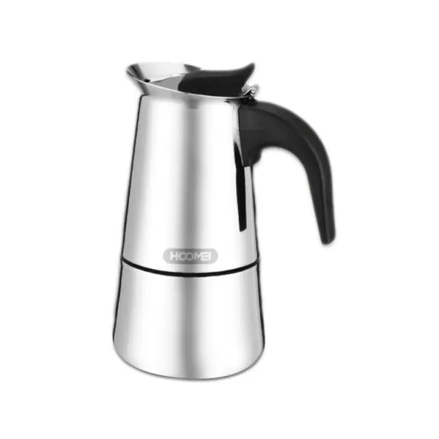 Hoomei Ηλεκτρική καφετιέρα Μοκα Inox Ασημί HM-5708-2T