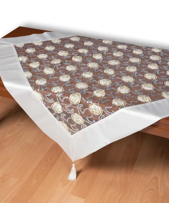 Τούλινο καρέ 264-17 (85cm x 85cm) λευκό - -