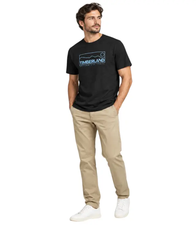 Timberland - Ανδρικό T-shirt Outlined Graphic Ss Tee Laurel Oak TB0A41XF-001 Μαύρο - M 3