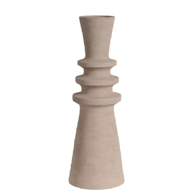 Βάζο μπεζ κεραμικό 14,3x14,3x38,3cm Espiel TOF312
