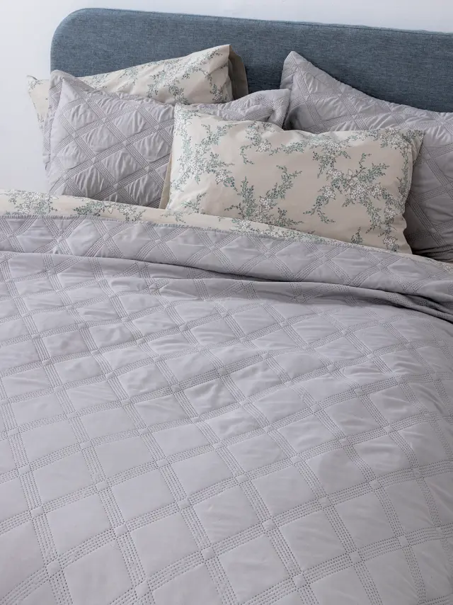 Σετ Κουβερλί 260x240 King Size Palamaiki Ifigeneia 100% Microfiber- Silver 2