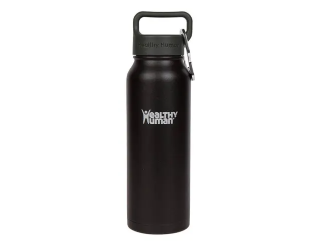 Μπουκάλι Θερμός Stein Healthy Human με χωρητικότητα 621ml και διατήρηση θερμοκρασίας 12h ζεστό / 24h κρύο - Pure Black 21OZ Pure Black 2