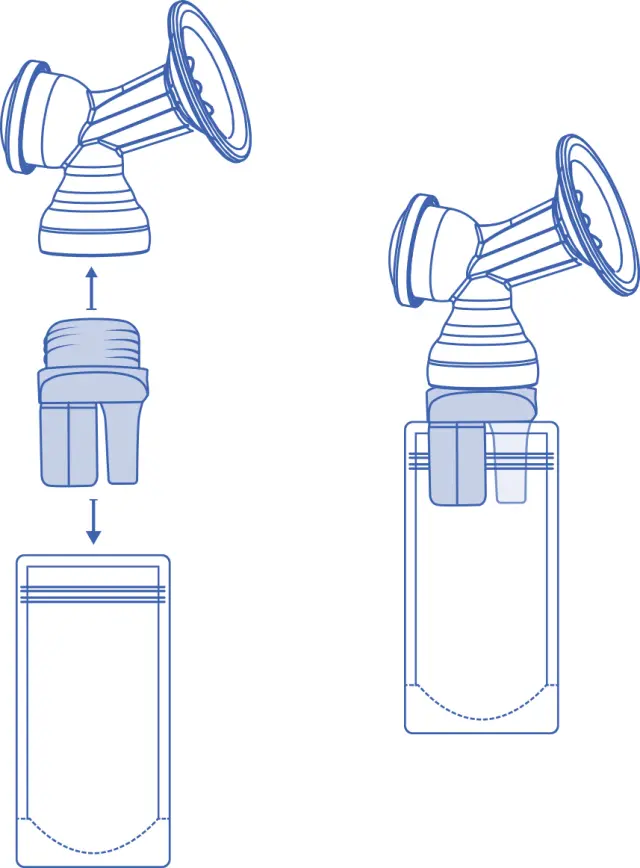 Kikka Boo Αντάπτορες για Θήλαστρο σετ 2 Pump into Bag 31304010010 2