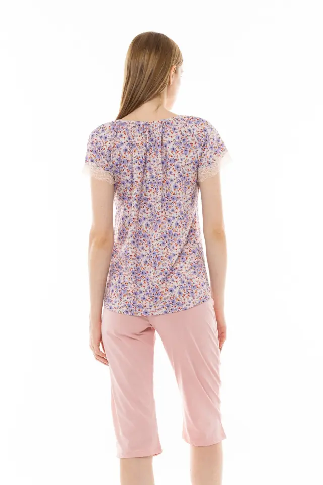 S1250 - Type - PYJAMA CAPRI VIOLETE FLOWER - M 3