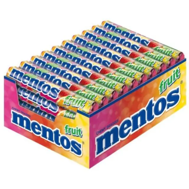 Mentos Καραμέλες με Γεύση Φρούτων 38gr Συσκ. 20 τμχ