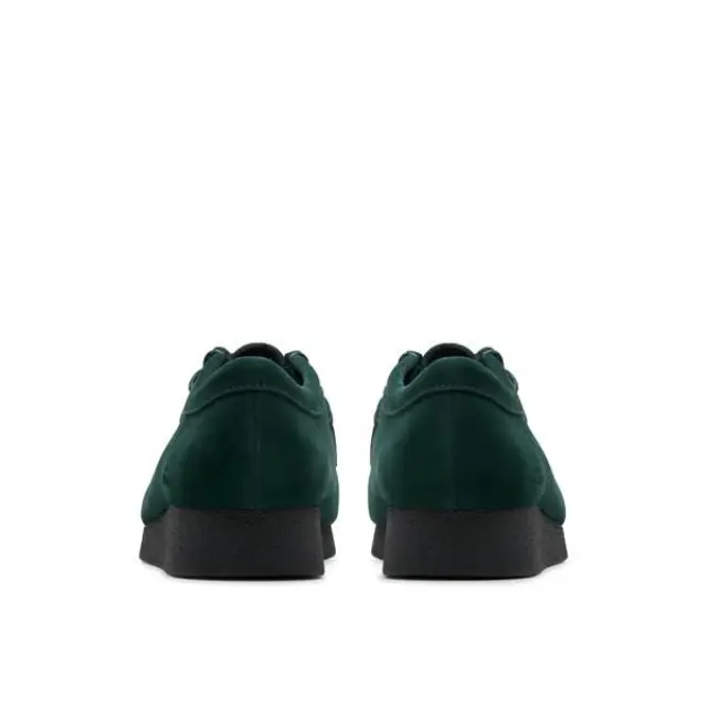 Clarks Wallabee Evo Shoes Dark Green (w) dark green suede - 41