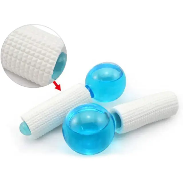 Μασάζ προσώπου και ματιών BEAUTY CRYSTAL BALL Hockey Ice Energy Ball Massage Facial with Cooling Ice - ΜΠΛΕ