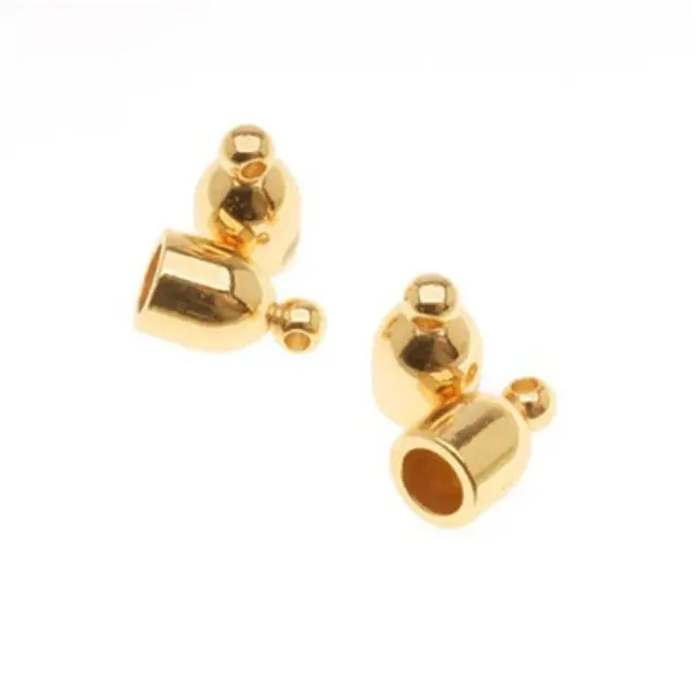 Ακροδέκτης - 10x6mm - Εσωτ.Διαμ. 4mm - Gold Plated - 4τεμ