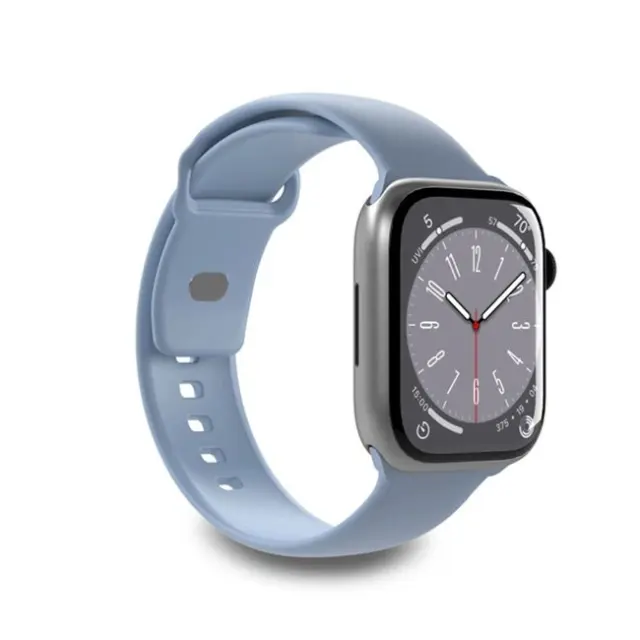 Puro Icon Silicone Strap Apple Watch 42/44/45/49mm 2pcs Light Blue
