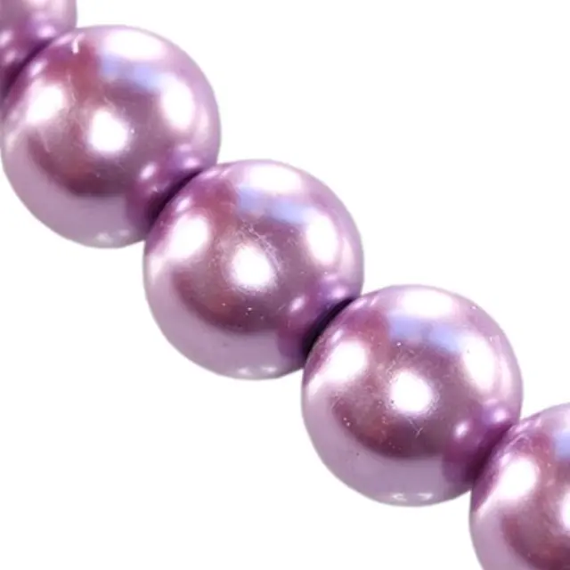 Χάντρα Glass Pearl Violet Ø12mm ~70τεμ