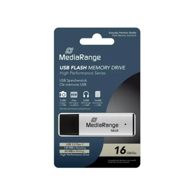 MediaRange USB 3.0 high performance flash drive, 16GB (MR1899) MR SSD & USB FLASH DRIVES & MEMORY CARDS