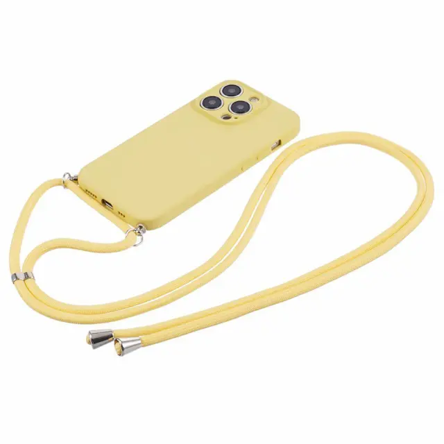Θήκη με Κορδόνι για τον Λαιμό για iPhone 15 Pro- Yellow OEM 2