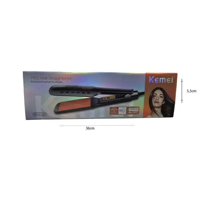 Kemei KM-3114P Πρέσα Μαλλιών με Κεραμικές Πλάκες – Professional Hair Straightener 069231-1 2
