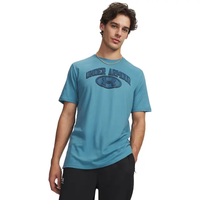 Under Armour Men's Wordmark Locker Tag Shortsleeve T-Shirt Πετρόλ 6012778-466 (Under Armour) - Large