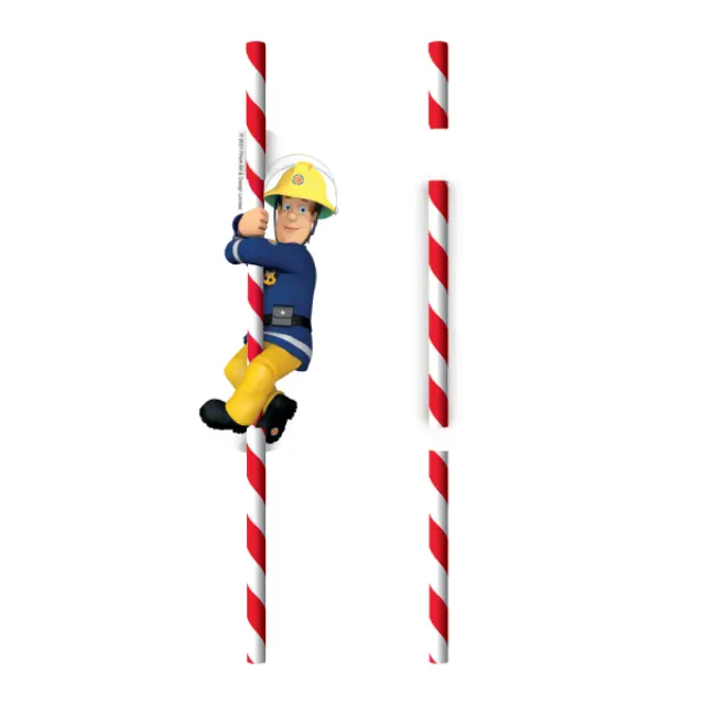 Καλαμάκια Χάρτινα Fireman Sam / 8 τεμ