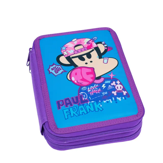 Κασετίνα διπλή Paul Frank Bubble με γραφική ύλη 2