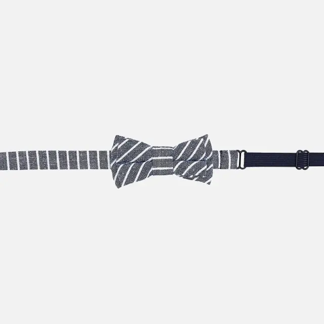 Mini 2 έως 10 ετών Παπιγιόν λινό ριγέ ναυτικό μπλε - 4Ε