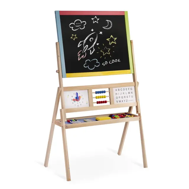 Ricokids Παιδικός Πίνακας Μαγνητικός Κιμωλίας με Ρολόι 2 σε 1 3