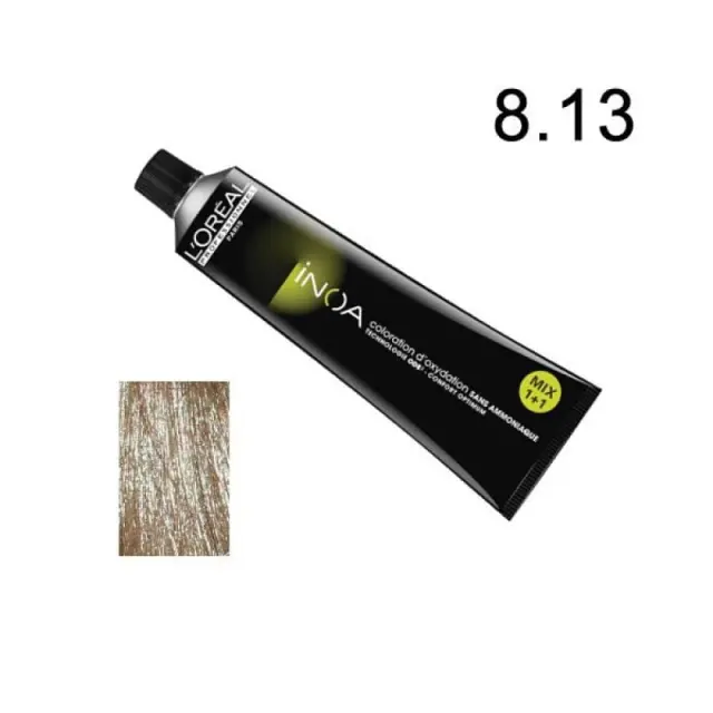Loreal Inoa Βαφή 8,13 Ξανθό Ανοιχτό Σαντρέ Ντορέ 60ml 2