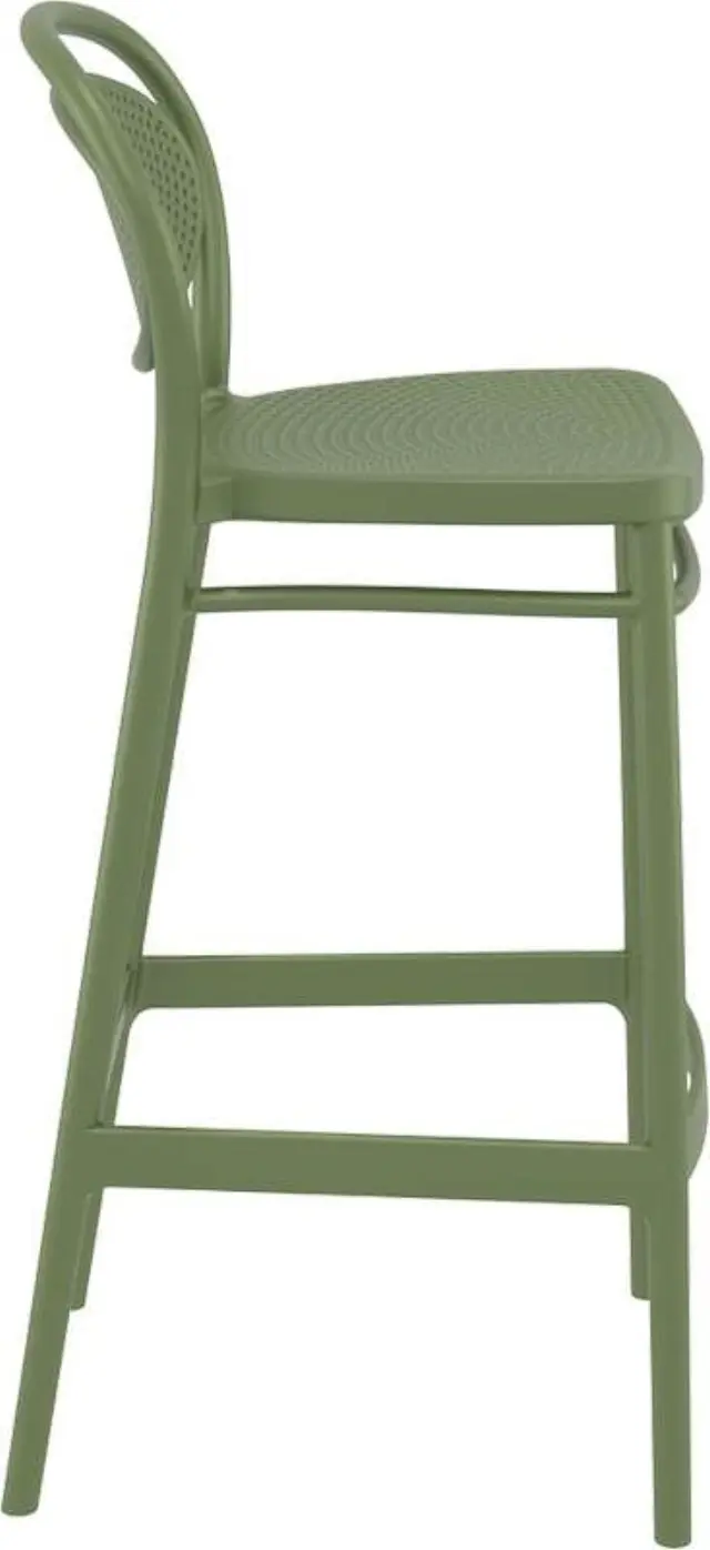 Σκαμπό Bar MARCEL Olive Green PP 45x52x106cm 3