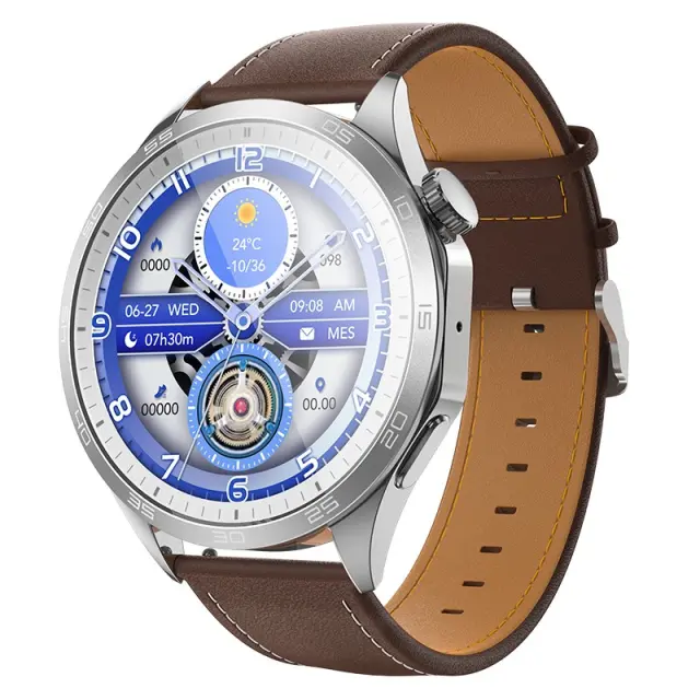 Smartwatch Hoco Y21 IP67 AMOLED Οθόνη 1.43" 230mAh με Δυνατότητα Κλήσεων Ασημί