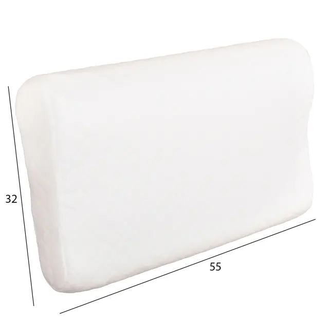 ΜΑΞΙΛΑΡΙ ΥΠΝΟΥ FB9673 MEMORY FOAM-ΛΕΥΚΟ ΥΦΑΣΜΑ 55x32Υεκ 2