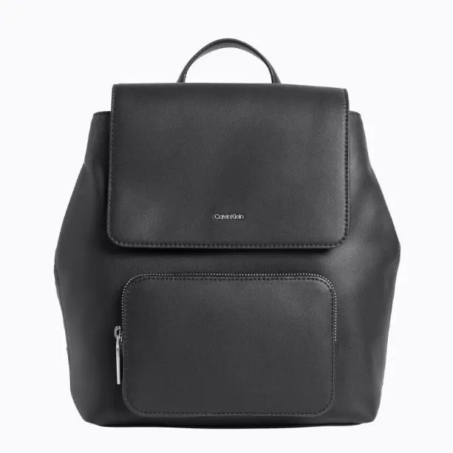 Calvin Klein - Γυναικεία Τσάντα Πλάτης Ck Must Campus Backpack W/Flap K60K610742-BAX Μαύρο