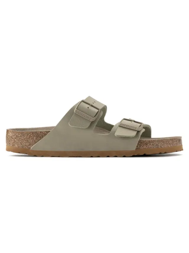 Birkenstock Πέδιλα Unisex Birko-Flor(ανθεκτικό υλικό της Birkenstock-επιτρέπει την επαφή με το νερό) Πράσινο BIR/ARIZONA SOFT 1022493 F/KHAKI 3