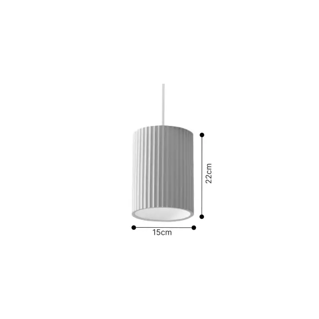 Inlight Κρεμαστό φωτιστικό λευκό από γύψο 1XΕ27 D:15cm (4062-White) 2