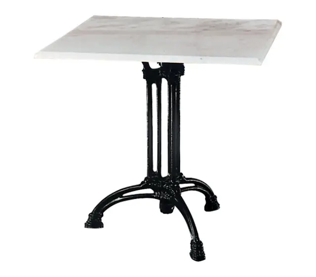 Τραπέζι EKO Λευκό/Μαύρο Μαντέμι/Μάρμαρο 70x70x74cm