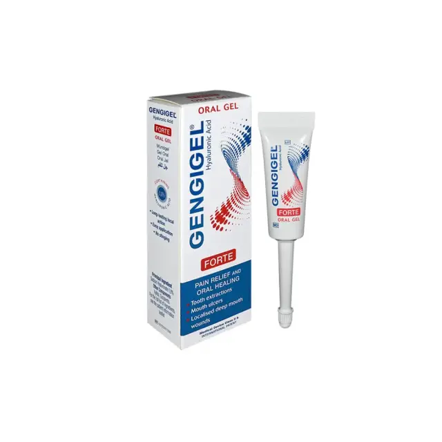 Gengigel Forte Oral Gel Hyaluronic Acid Γέλη Καταπράυνσης & Προστασίας για τα Ούλα, 8ml