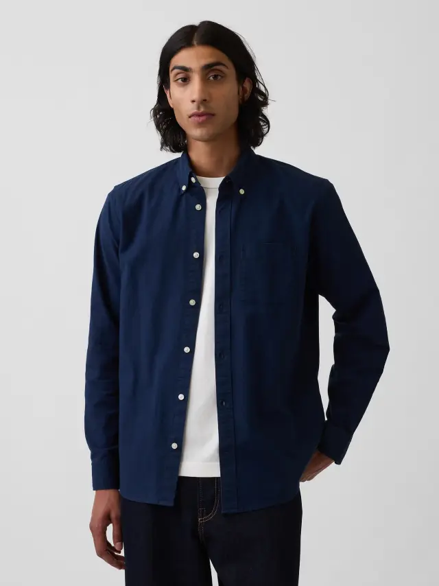 Μπλε Oxford Πουκάμισο σε Standard Fit Navy