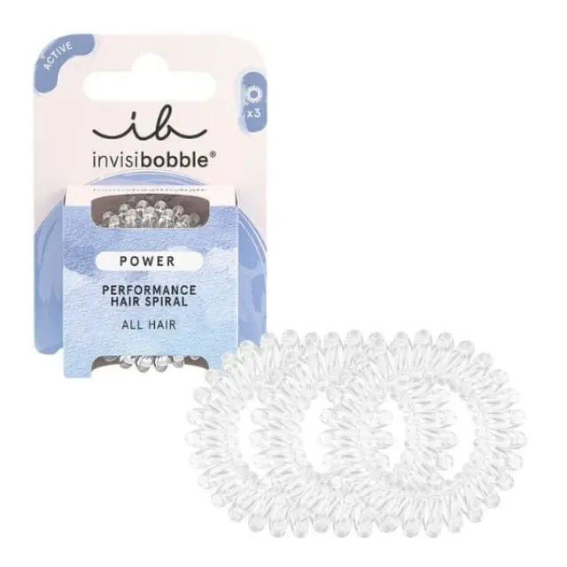 Invisibobble Power Crystal Clear Λαστιχάκια Μαλλιών 3τεμ