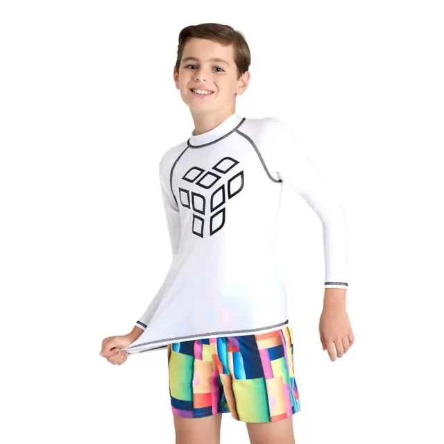 Arena Junior Rash Longsleeve UV Protection Swim Suit Vest Άσπρο 006296-150 (Arena) 2
