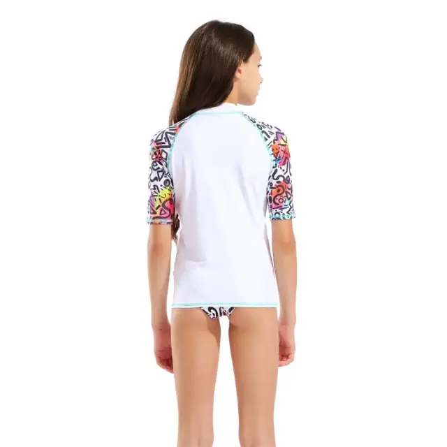 Arena Unisex Kids Shortsleeve UV Protection Rash Swim Vest Άσπρο 011128-150 (Arena) 3