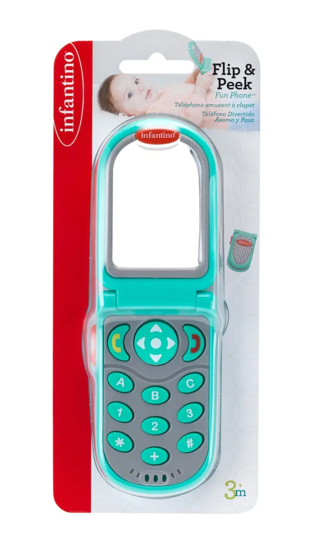 INFANTINO FLIP & PEEK FUN PHONE - TEAL 3