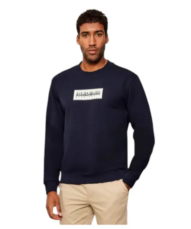 Napapijri - Ανδρική Μπλούζα Φούτερ B-Box Logo NP0A4I1A-176 Μπλε Ναυτικό - 2XL