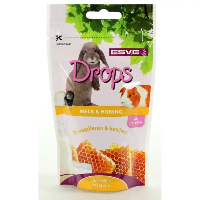 Esve Drops Με Γάλα & Μέλι για Κουνέλια & Τρωκτικά 75gr