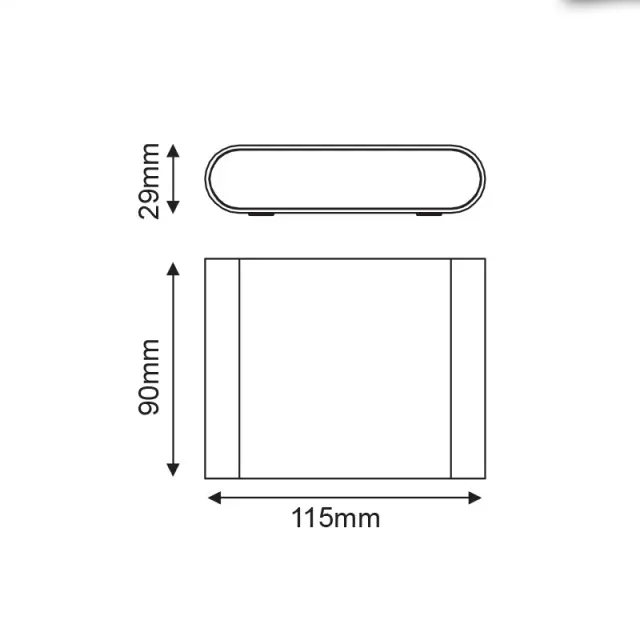 LED SMD WALL LUMINAIRE 7W 310LM 60° 230V AC 3.000K MATT WHITE CRI80 IP54 30.000HRS / LG2631W 3