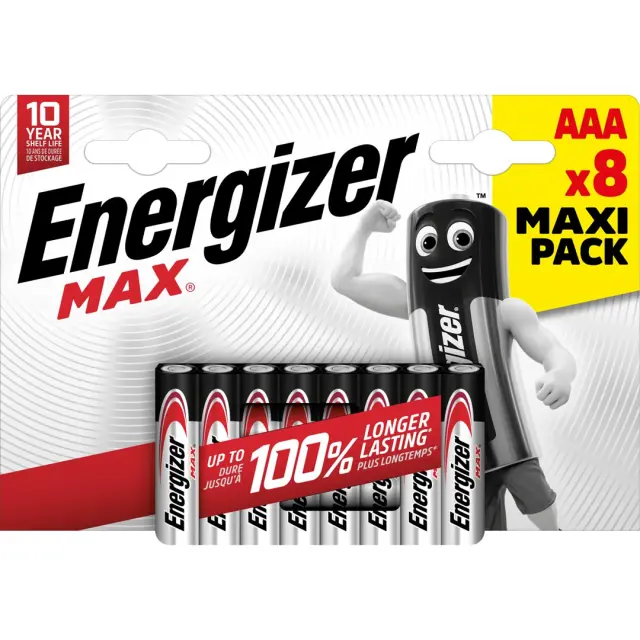 Energizer Max LR03/AAA alkaline battery (blister) - 8 pieces (ENE20386) ENEGIZER