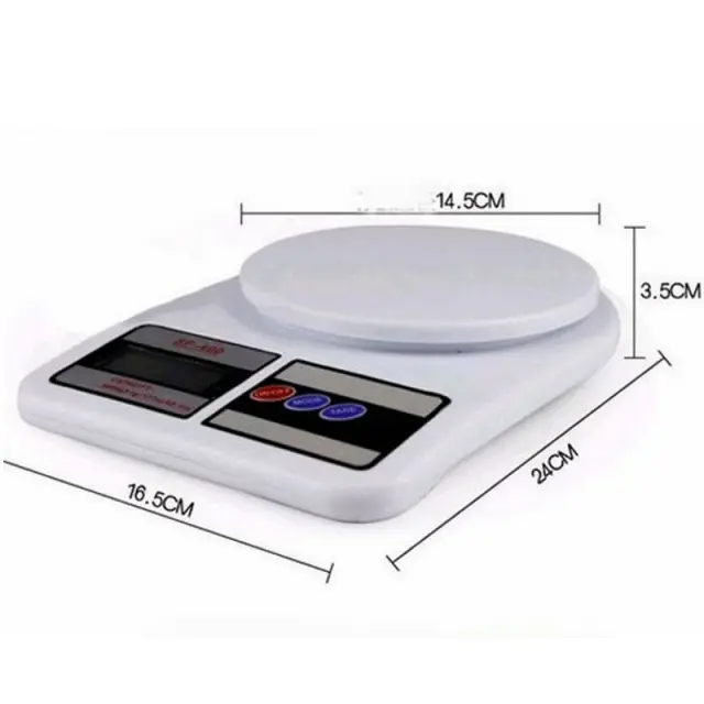 Factory SF-400 Ψηφιακή Ζυγαριά Κουζίνας έως 5kg Λευκή 2